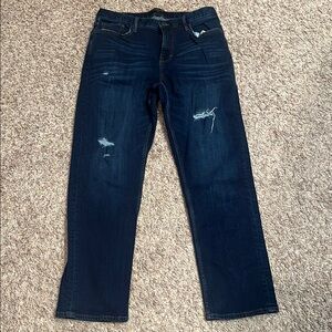Banana Republic Blue Straight Jeans Distressed Style
